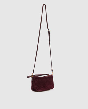 Gianni Chiarini Nora burgundy suede crossbody bag BS10224CMPL