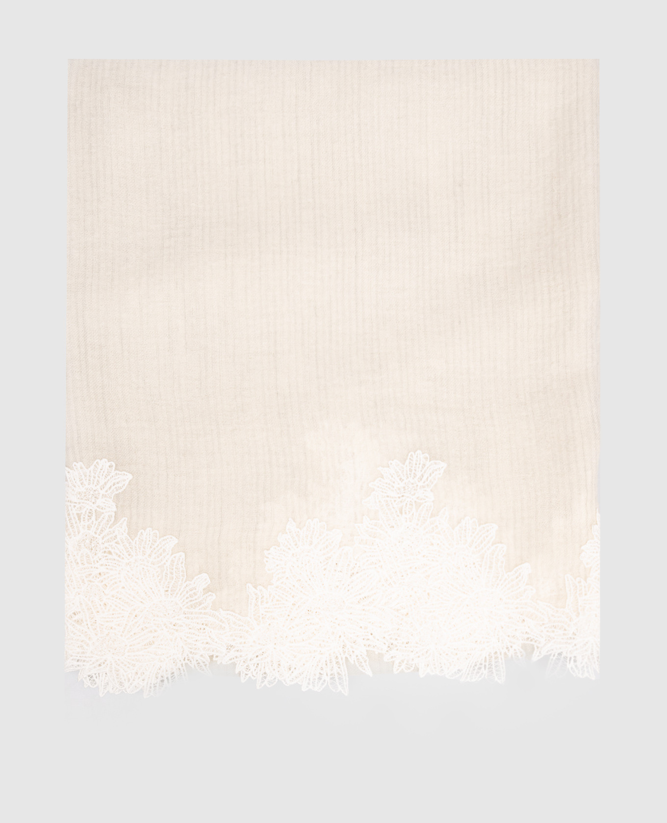 

White cashmere stole with lace Ermanno Scervino