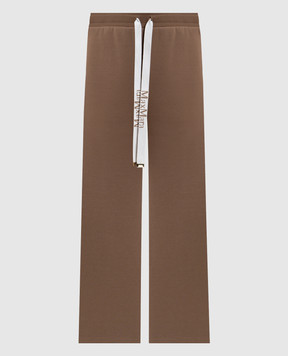 Max Mara Brown BALI sweatpants with logo SMMBALI