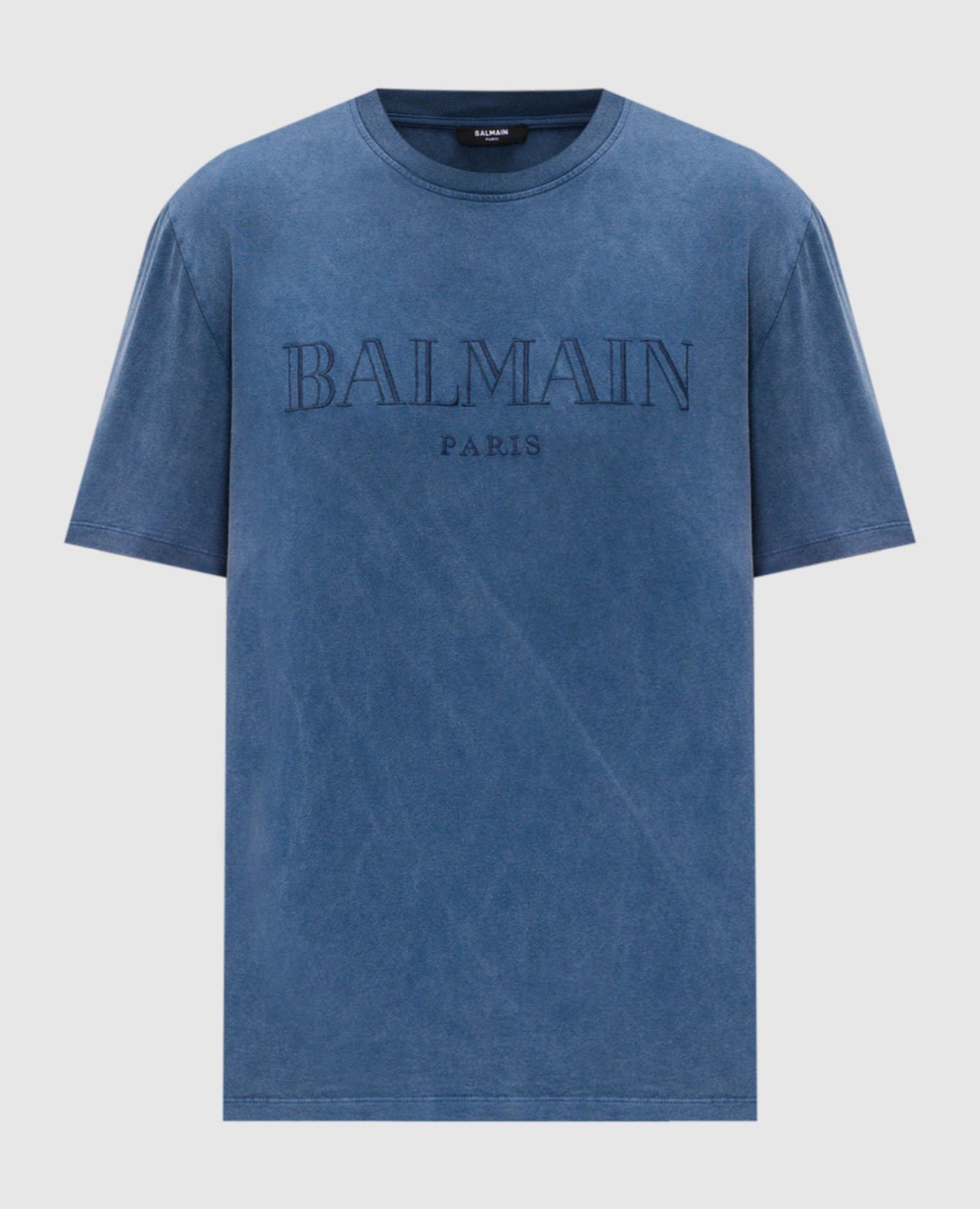 Blue T-shirt with embroidered logo