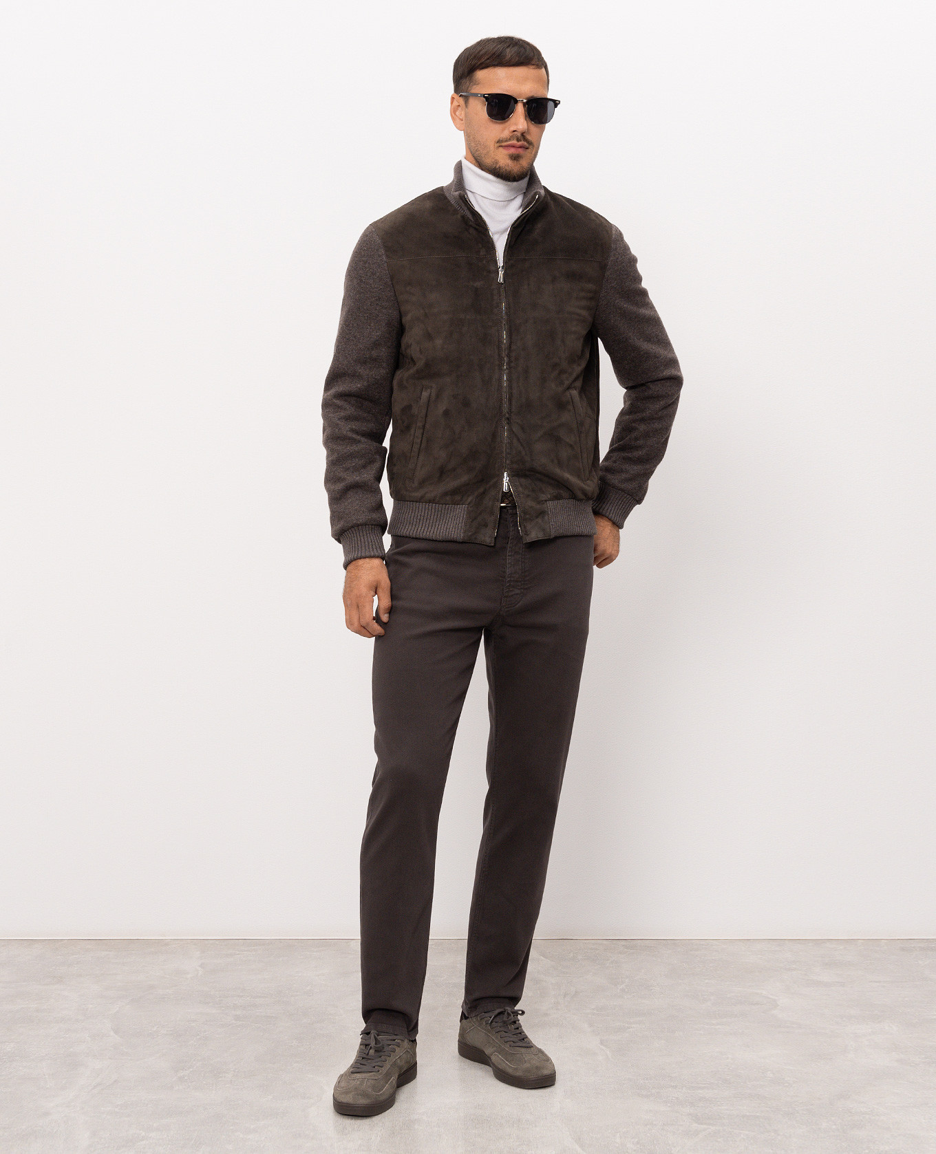 Khaki combination jacket Enrico Mandelli 2
