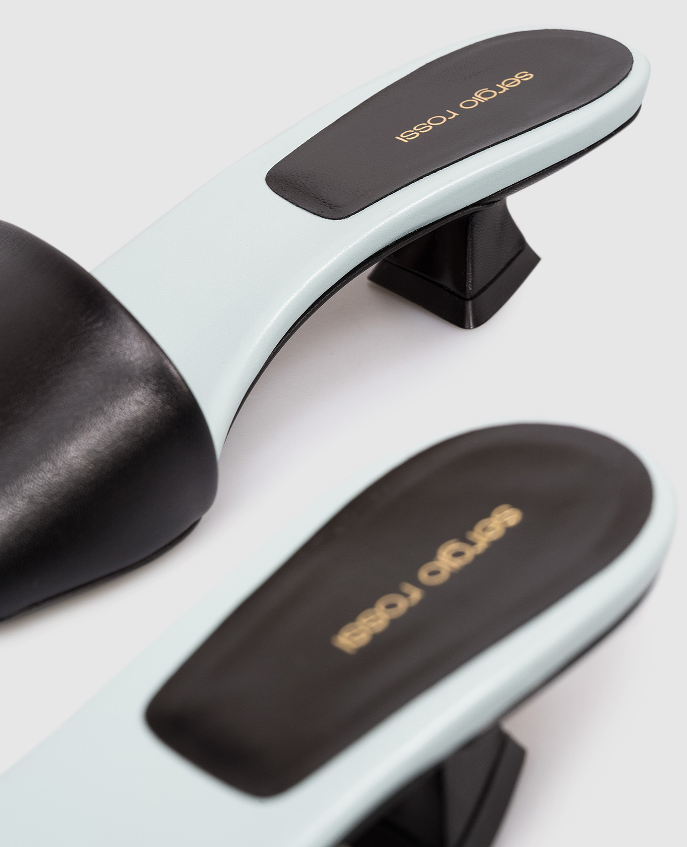 Black Sculpt leather mules Sergio Rossi 5