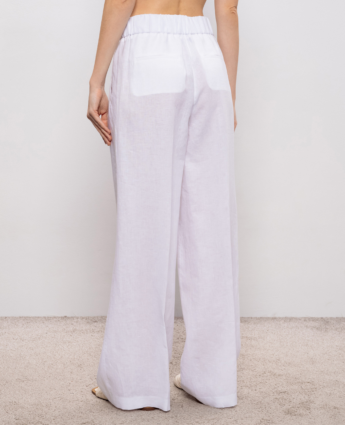 White linen pants Peserico 4