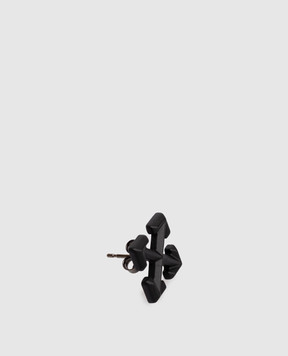 Off-White Black Arrow emblem-shaped mono earring OMOD11FC99MET001
