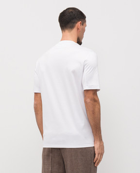 Brunello Cucinelli White T-shirt with emblem M0B131328G