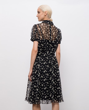 Dolce&Gabbana Black printed silk dress F665HTIS12Q