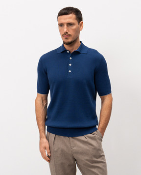Brunello Cucinelli Blue polo M29400025