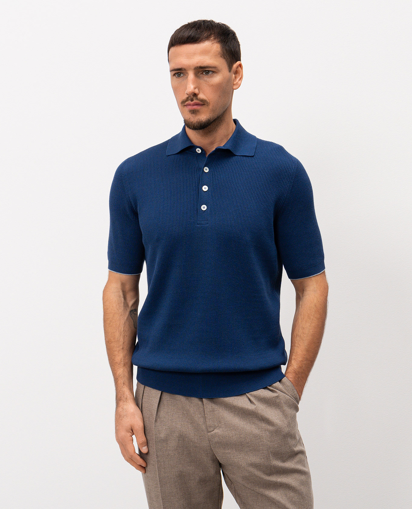 Blue polo Brunello Cucinelli 3