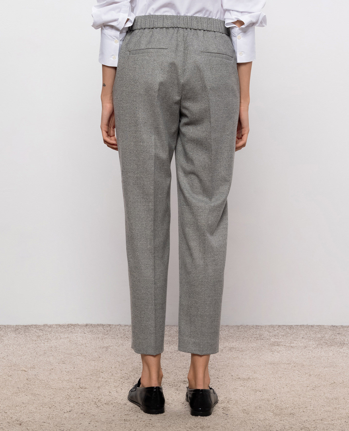 Gray wool pants Peserico 4