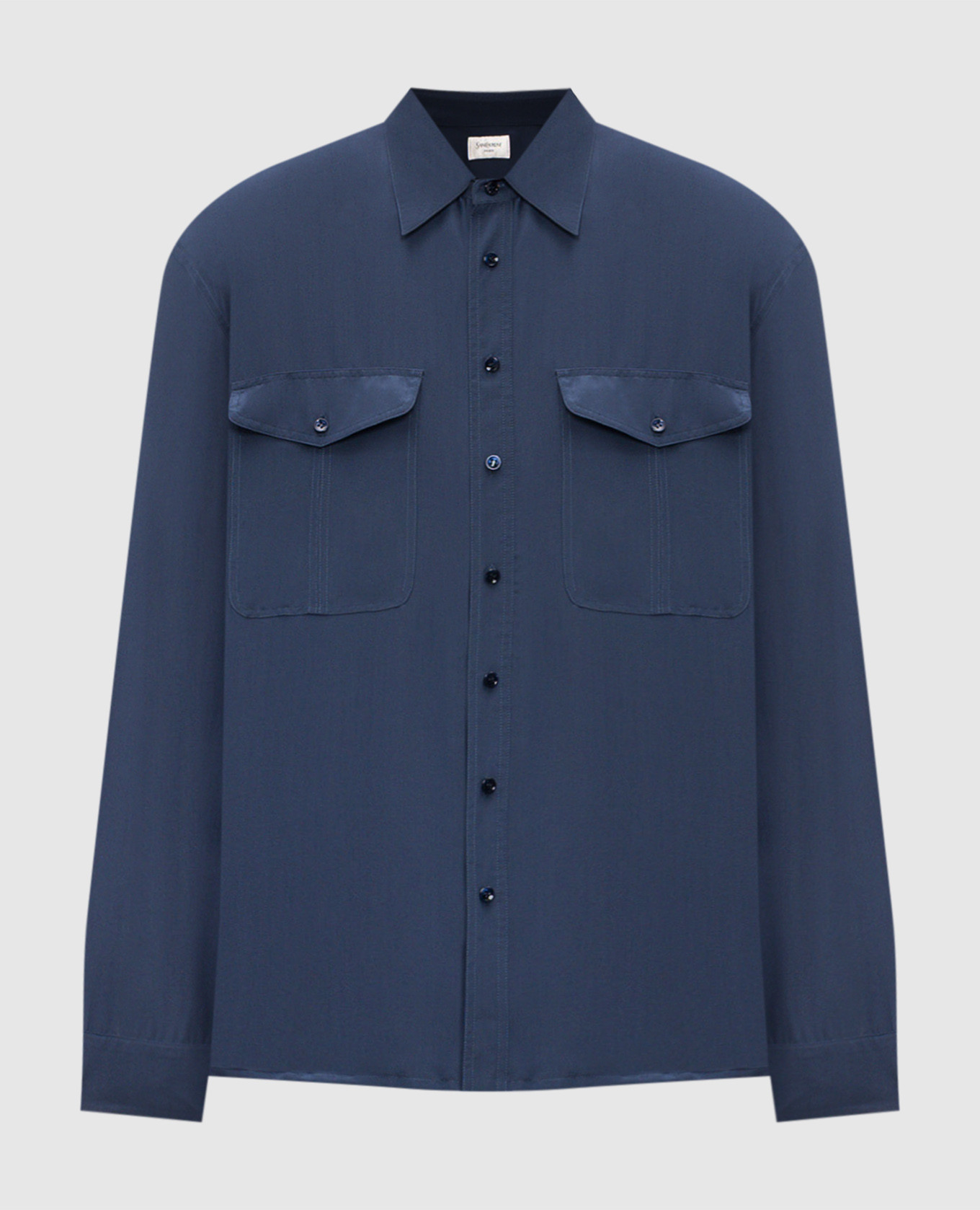 Blue shirt with silk Saint Laurent