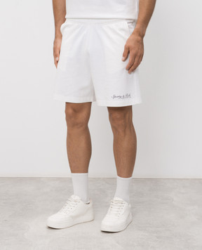 Sporty & Rich Ivory shorts with logo print SH03975325WH01