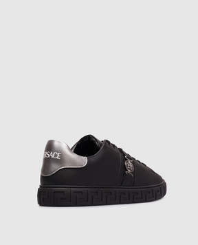 Versace Black Greca sneakers 10144601A15773