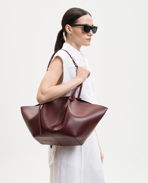 YUZEFI Mochi burgundy leather tote bag LARGEMOCHIBERRY