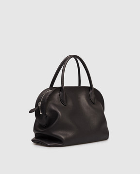 The Row Agnes 12 black leather tote bag W1713L663