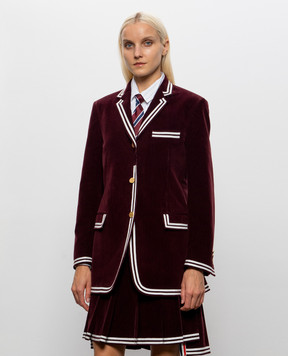 Thom Browne Burgundy corduroy jacket FBC975NF0957