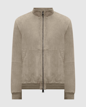 Cashmere&Whiskey Khaki suede jacket 23254100332