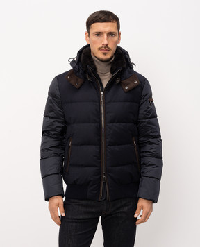 MooRER Blue down jacket WRIGHT WRIGHTSHL