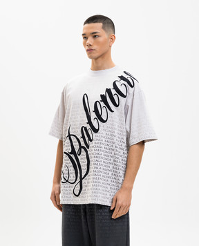 Balenciaga Big B gray printed t-shirt 764235TTVN9