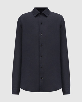 Agnona Blue linen shirt TD07U1YU3049