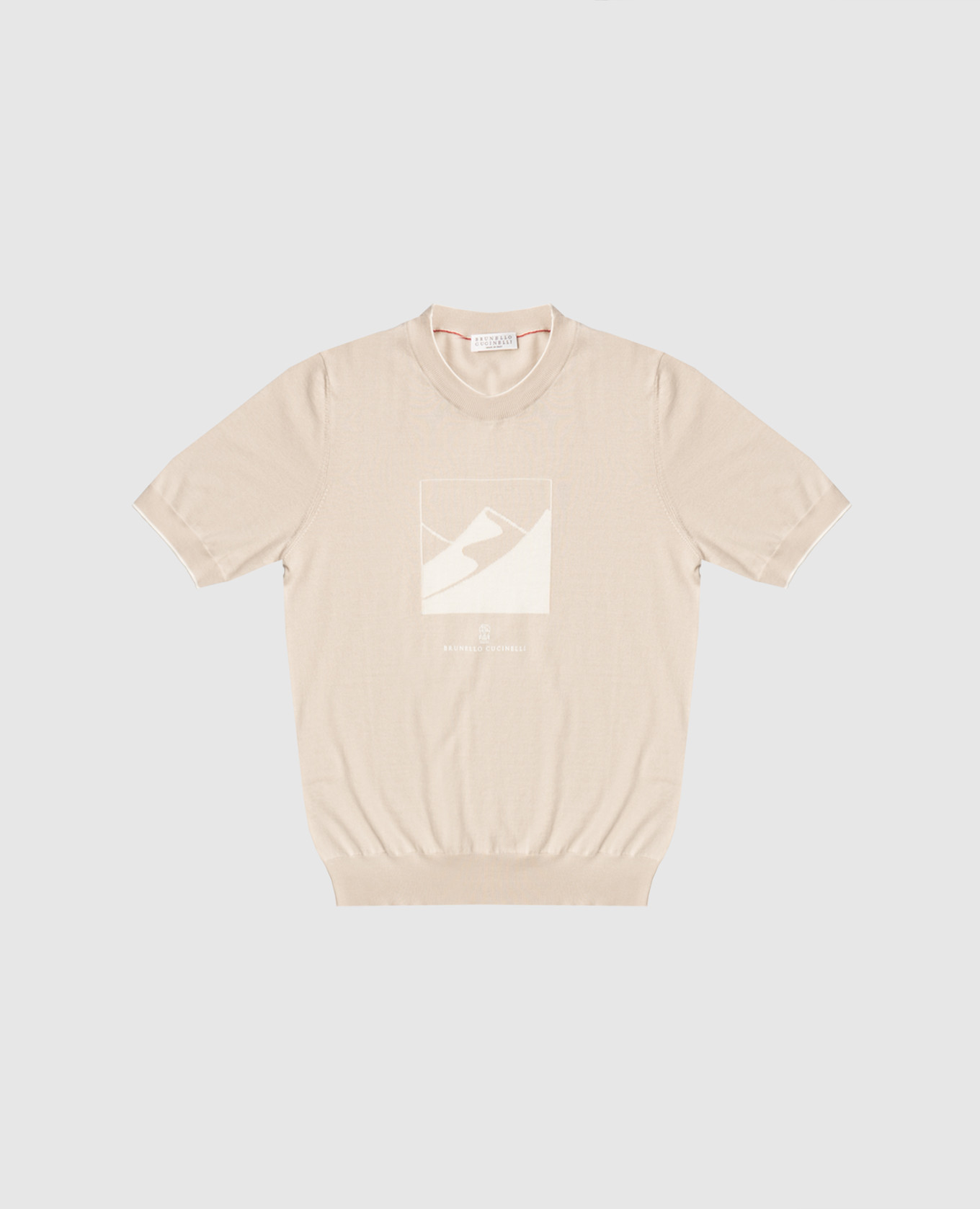 

Children's beige T-shirt with print Brunello Cucinelli