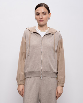 Peserico Beige sports jacket with lurex A12577J02355A