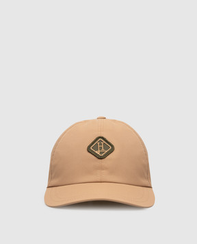 Herno Brown cap with monogram patch BER00068D12531