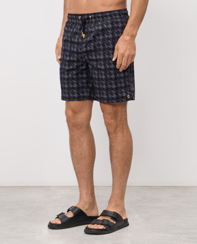 Stefano Ricci Grey printed swim shorts M6B6200070B65403