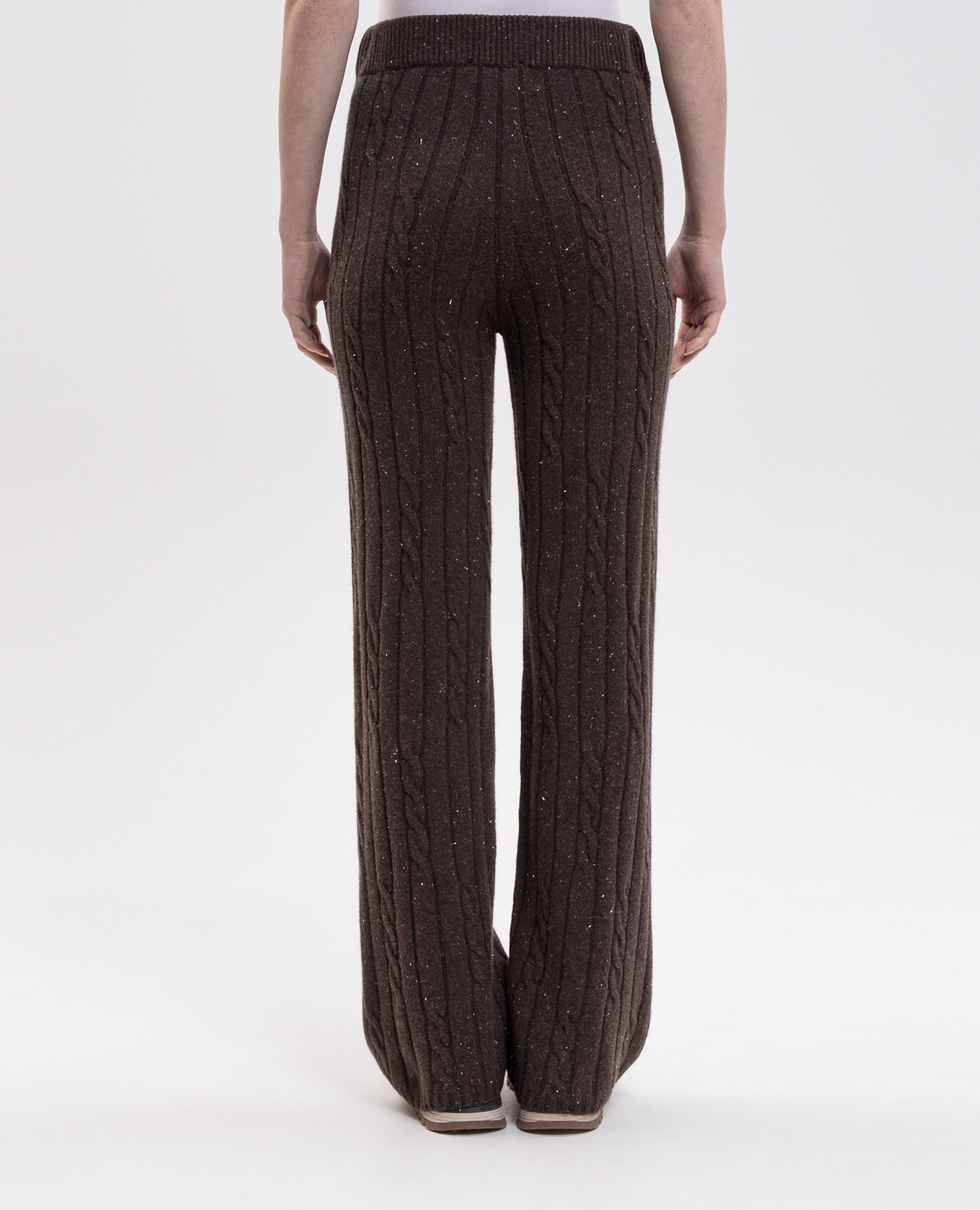 Brown wool and silk pants with lurex Peserico 4