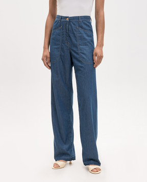 Momoni Blue Macao pants MOPA02218MO