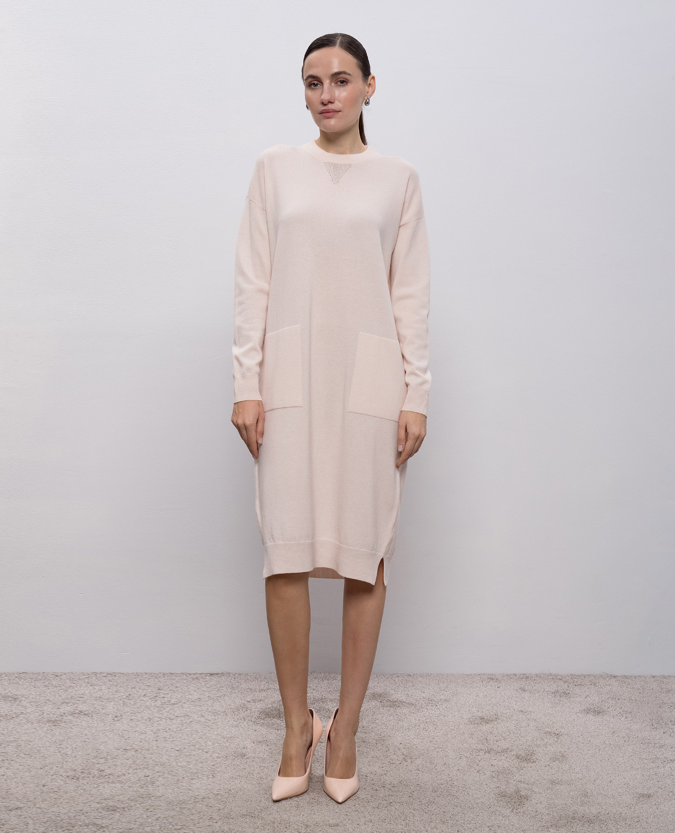 Pink dress made of wool, silk and cashmere Peserico 3