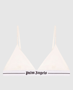 Palm Angels Ivory bralette with logo PLA1UWTP06SI