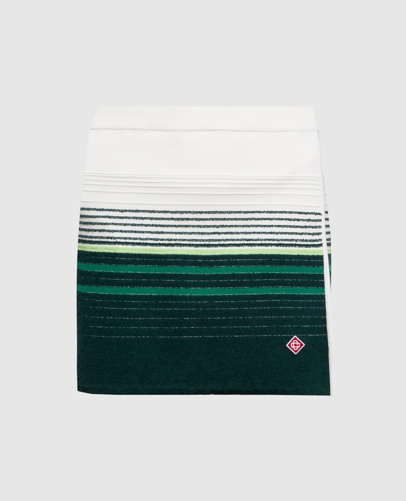 White striped mini skirt