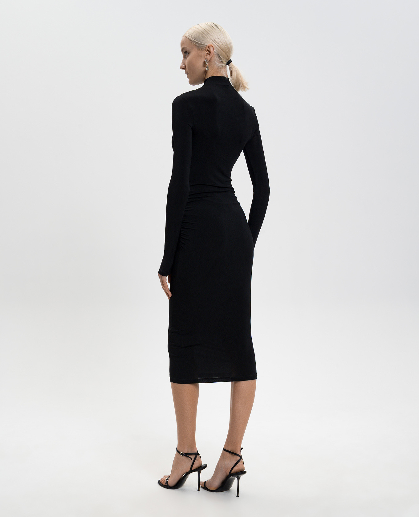 Black midi dress with logo Off-White 3