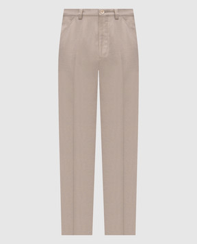 Brunello Cucinelli Gray linen pants MH262H0660