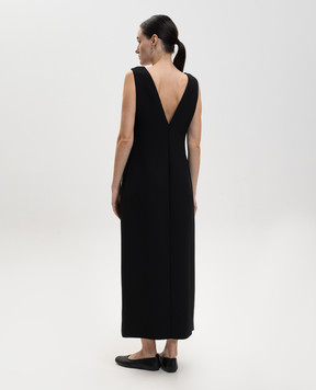 The Row Telorin black silk dress 10528W3886