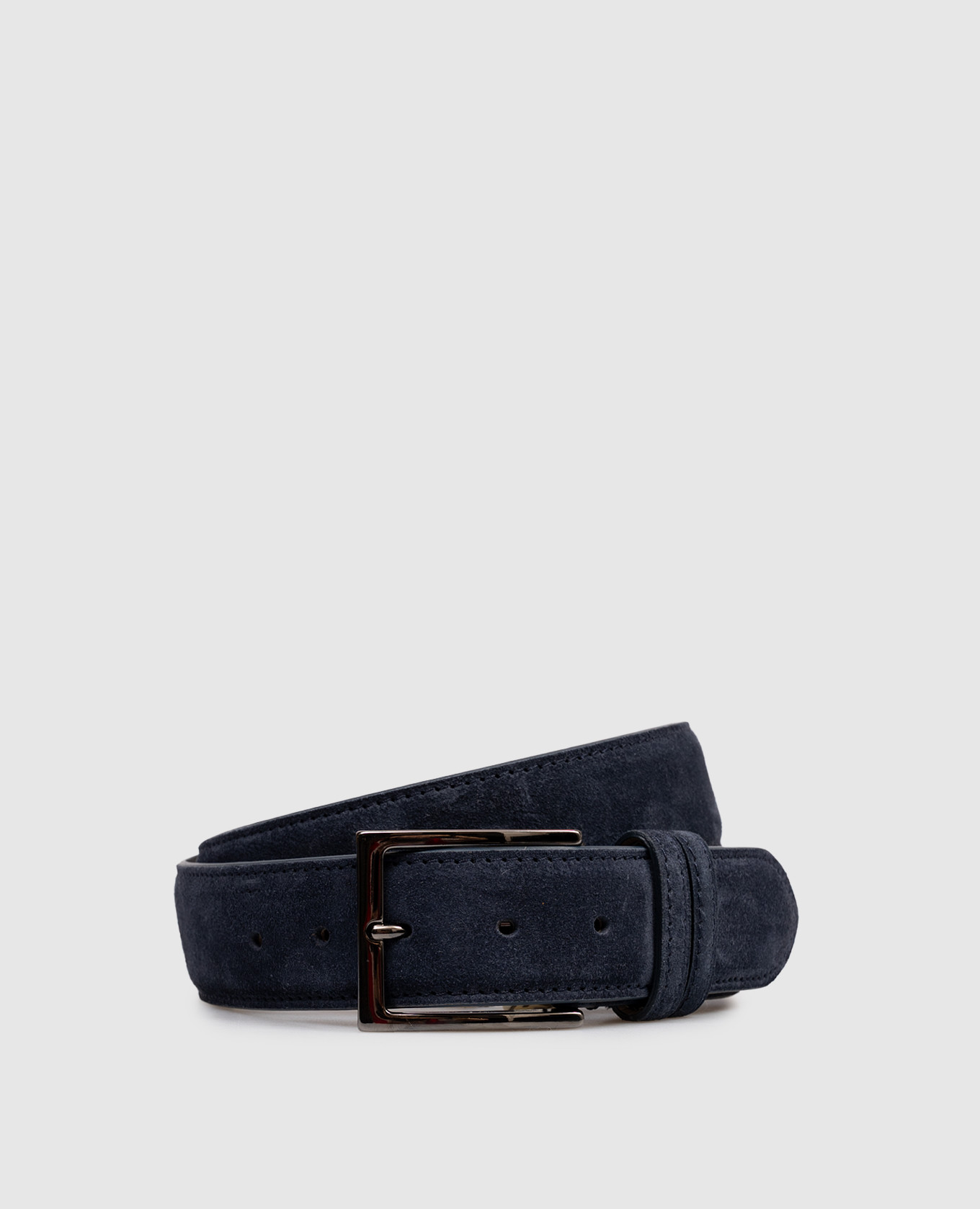 Blue suede belt