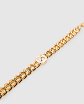 Off-White Gold-tone Arrow emblem chain bracelet OWOA12RC99MET001