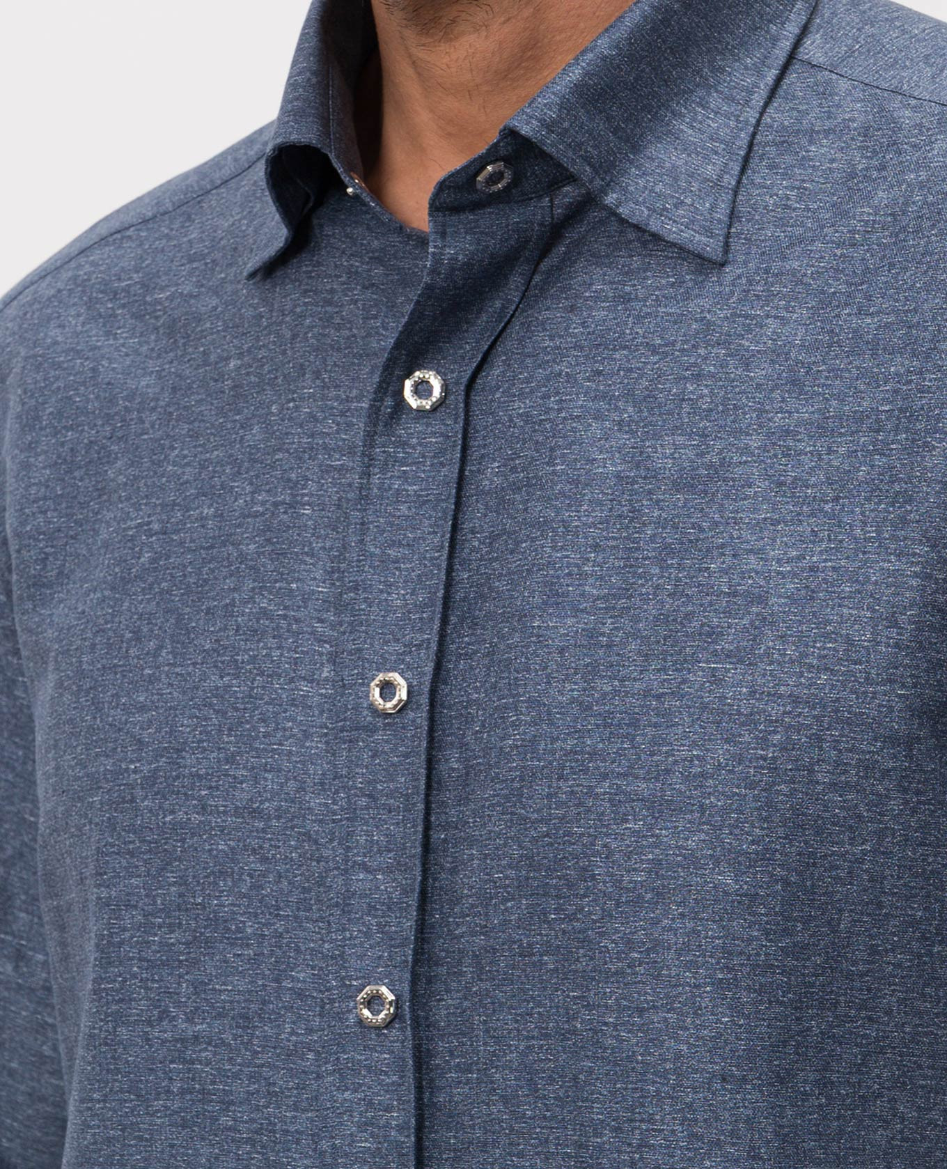 Blue shirt with linen Stefano Ricci 5