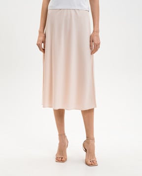 LISA YANG Pink midi skirt with silk 2025209