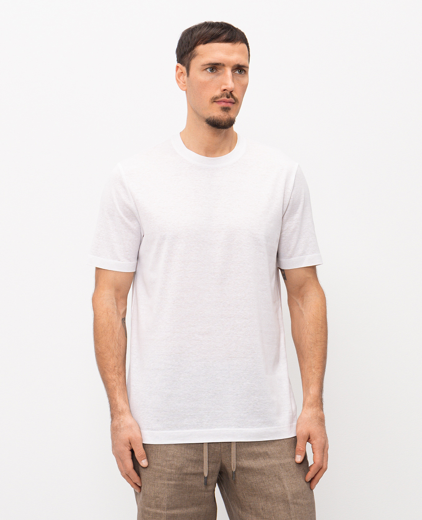 

White linen t-shirt CAPOBIANCO
