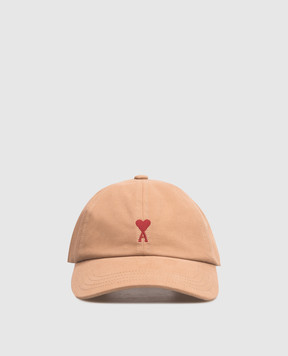 Ami Paris Children's brown cap with embroidery KCP288AW0041