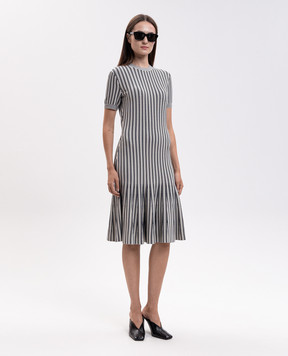 Alexander McQueen Ivory striped dress 876347Q1BH0