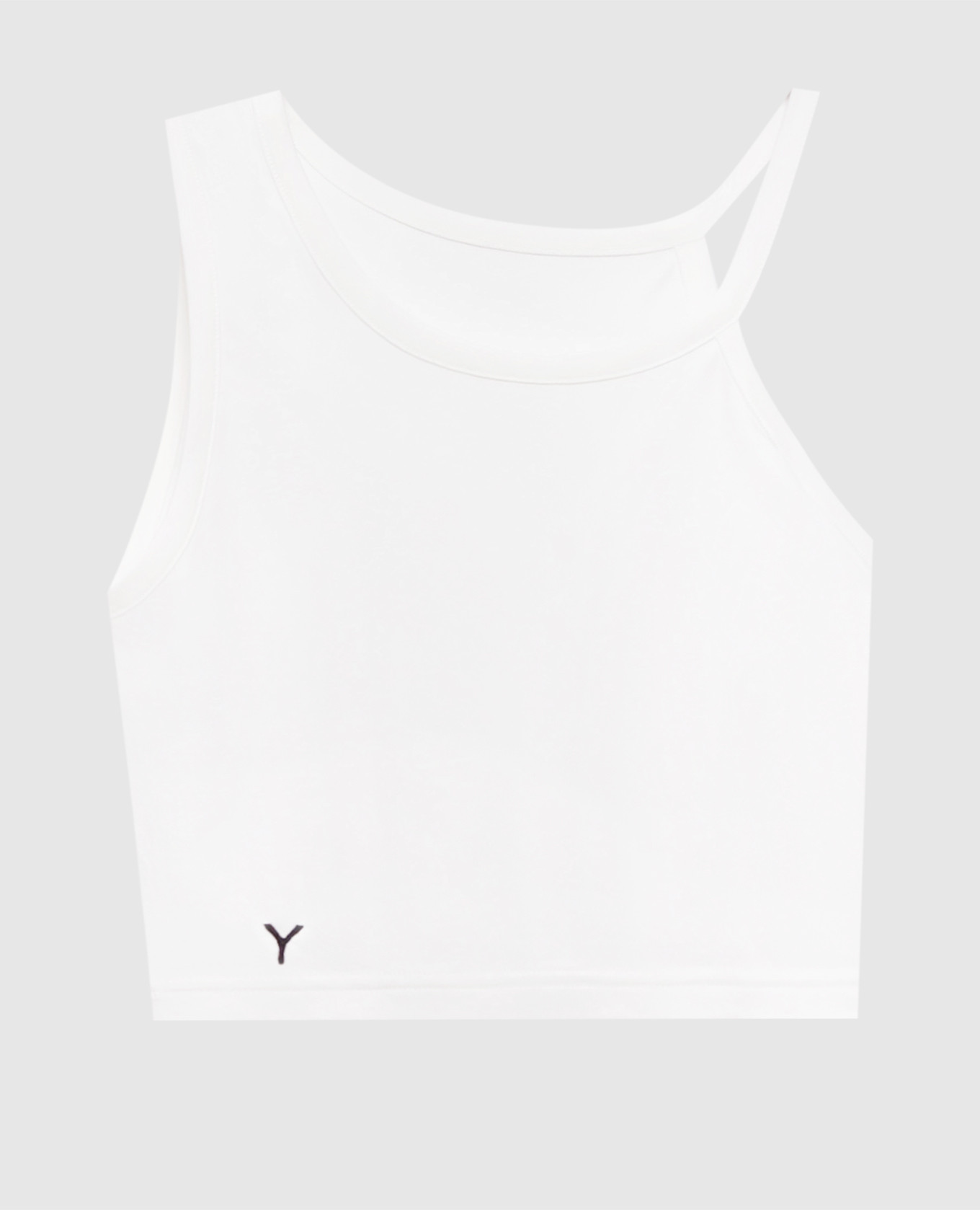 

White top with monogram embroidery Y`S Yamamoto