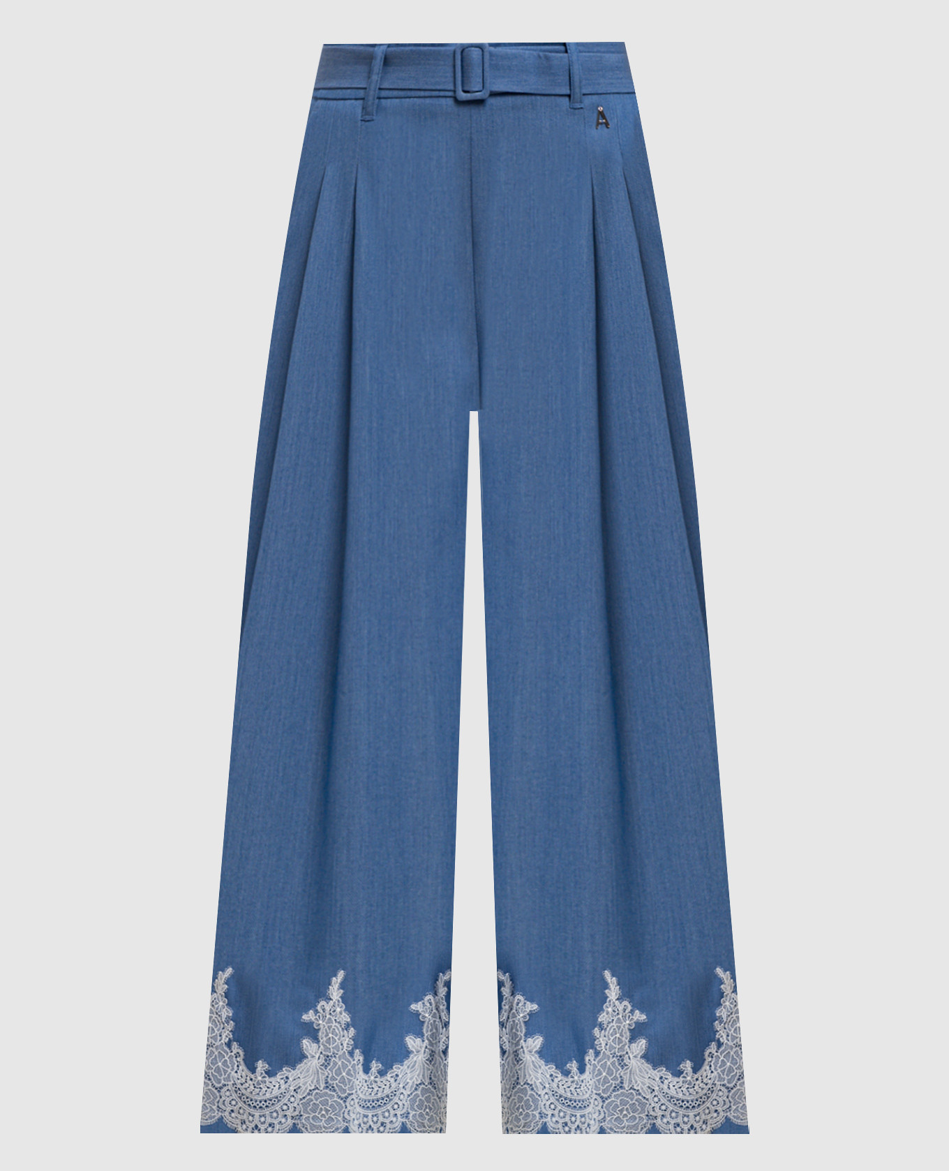 

Blue culottes with lace Twinset, Light blue