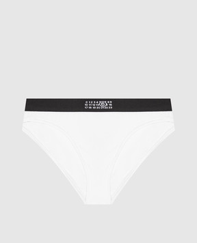 Maison Margiela MM6 White briefs with logo pattern MKL840060