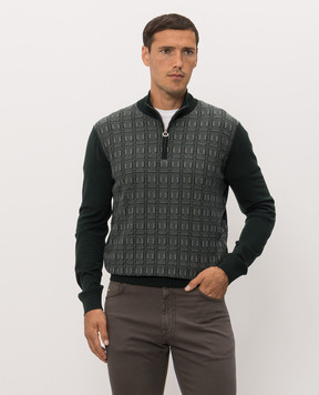 Stefano Ricci Green wool, cashmere and silk jumper KE04004L01E26361