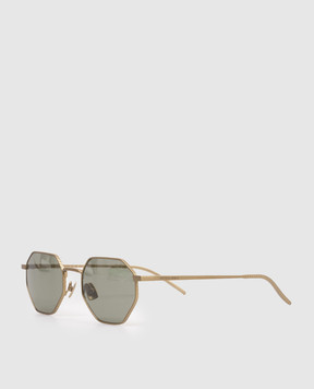 Bottega Veneta Gold Intrecciato Sunglasses 861361VIGA0