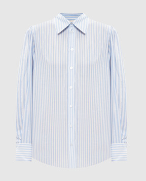 Twinset Blue striped shirt with lurex 261TE2081