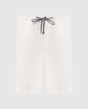 Cashmere&Whiskey White linen shorts 0255500638
