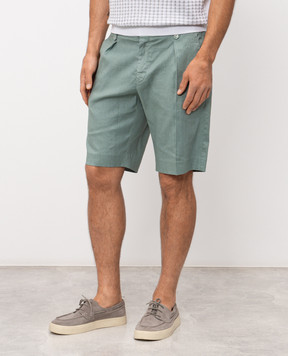 Stefano Ricci Green linen shorts M1T6100180LCTL1U